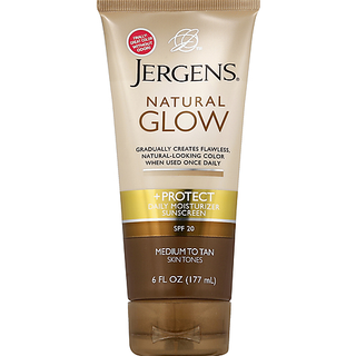 Jergens Natural Glow + Protect Medium To Tan Skin Tones Daily Moisturizer 6 Fl. Oz. Tube