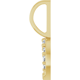 14K Yellow Gold 1/8 CTW Natural Diamond Horseshoe Pendant | GC