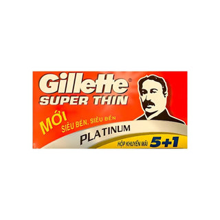 Khác Gillette Super Thin Platinum DE Safety Razor Blades - Pack Of 5+1