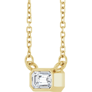 Éclat Solitaire Emerald-Cut Diamond Necklace