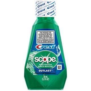 Crest Scope Outlast Anticavity Fluroide Mouthwash Long Lasting Mint Contains CPC (cetylpyridinium Chloride) Inactive Ingredient, 36 mL (1.2 Fl Oz)