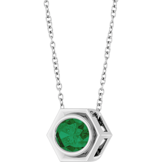Émeraude Hexa Pendant Necklace