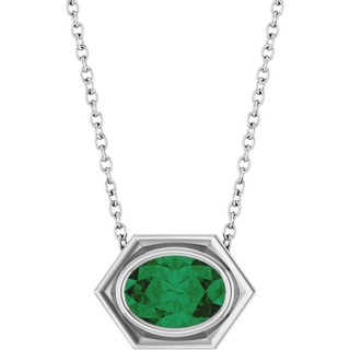 Émeraude Hexa Pendant Necklace