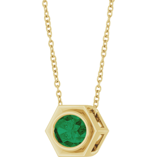 Émeraude Hexa Pendant Necklace
