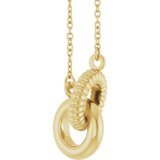 Liaison Éternelle Necklace 14K Gold Interlocking Circles