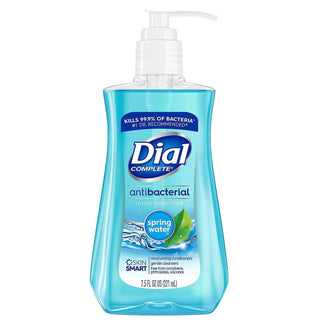 Dial Complete Antibacterial Liquid Hand Soap, Spring Water, 7.5 Fl Oz