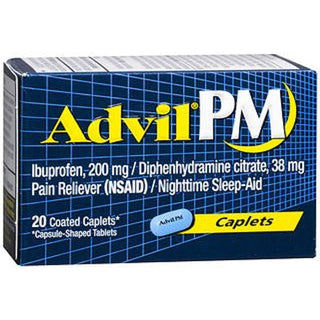 Advil Pm Pain Reliever/Nighttime Sleep Aid, Coated Caplets
