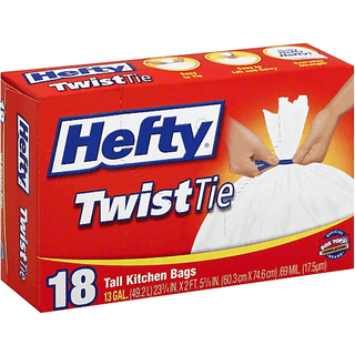 Hefty TwistTie 13 Gal. Tall Kitchen Bags 18 Ct Box