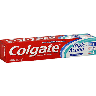 Colgate Triple Action Toothpaste, Fluoride, Original Mint