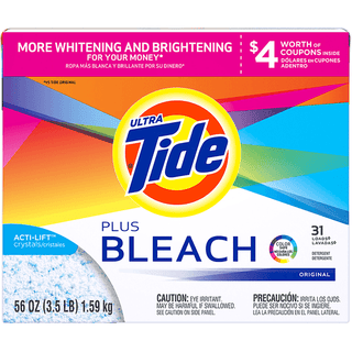 Tide Boost Plus Bleach Original Scent Powder Laundry Detergent 31 Load 56 Oz. Box