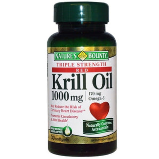Nature's Bounty Krill Oil, Red, Triple Strength, 1000 Mg, Softgels