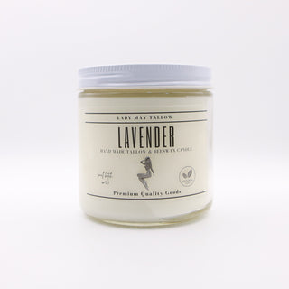 Lavender Tallow & Beeswax Candle | All Natural, Non-Toxic, Clean Burning