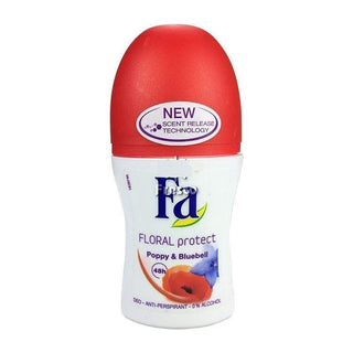 Fa Deodorant Roll On Poppy & Bluebell 48 Hour 0% Alcohol 50ml