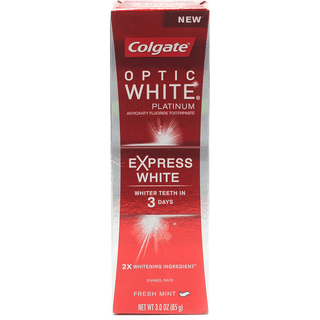 Colgate Optic White Platinum Toothpaste, Anticavity Fluoride, Express White, Fresh Mint ( Discontinued )