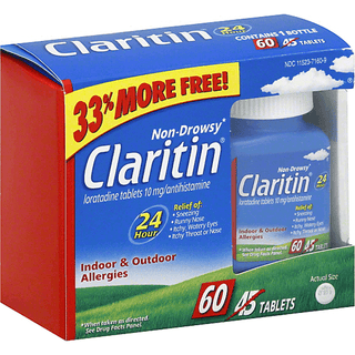 Claritin Indoor & Outdoor Allergies, 10 Mg, Non-Drowsy, Tablets
