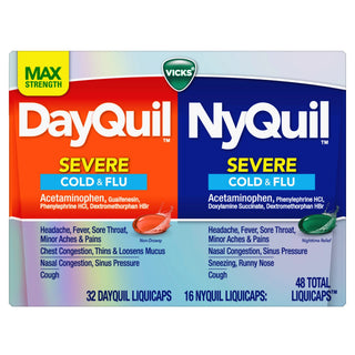 Vicks® DayQuil™ &amp; NyQuil™ SEVERE Cold &amp; Flu – Max Strength LiquiCaps
