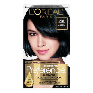 Superior Preference L'Oreal Paris Fade-Defying Shine Permanent Hair Color, 2BL Black Sapphire, 1 Kit