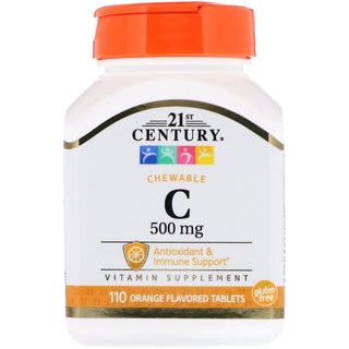 21st Century Chewable C, Orange Flavor, 500 Mg, 110 Tablets