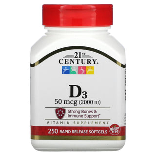 21st Century Vitamin D3 2000 IU - 250 Softgels