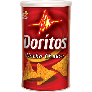 Doritos Nacho Cheese Tortilla Chips 3.25 Ounce Plastic Canister