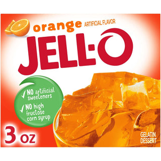 Jell-O Orange Gelatin Dessert Mix, 3 Oz Box