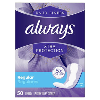 Always Liners, Xtra Protection, Regular, Anti Bunch