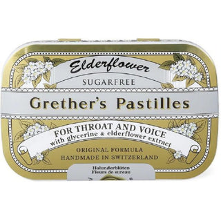 Grether's S Pastilles Elderflower Sugar Free 2.125 Oz. (24 Lozenges)