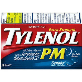 Tylenol Extra Strength PM Pain Reliever/Sleep Aid, 24 ct