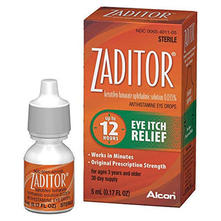 Systane 3x Zaditor 12-Hour Antihistamine Eye Drops Itch Relief 0.17 Oz Exp 2/23