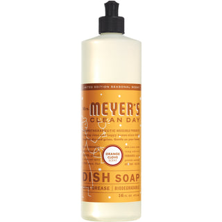 Mrs. Meyer's Clean Day Liquid Dish Soap, Orange Clove Scent, 16 Ounce Bottle