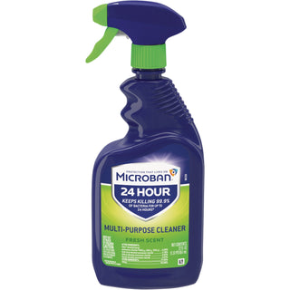 Microban 24 Hour Multi-Purpose Cleaner And Disinfectant Spray, Fresh Scent, 22 Fl Oz