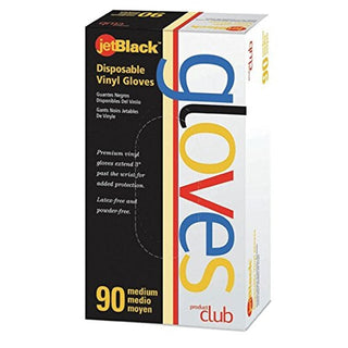 Product Club Jet Black Small Disposable Vinyl Gloves 90 Ct