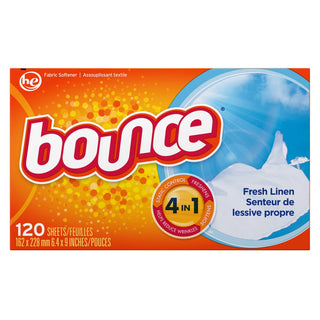 Bounce Fresh Linen Scented Fabric Softener Dryer Sheets, 120 Count