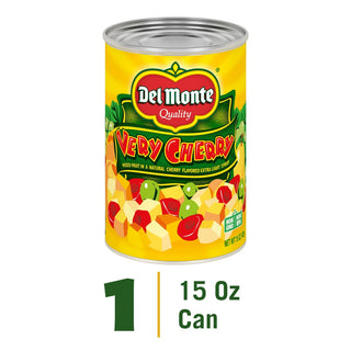 Del Monte Very Cherry Mixed Fruit, Canned, Light Syrup, 15 Oz
