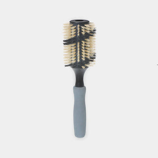 Spa Sister Hair Brush Natural Boar 3 Inch Round Ribbon, Grey/Black
