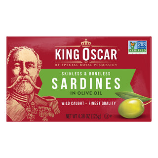 King Oscar Sardines Skinless/Boneless In Olive Oil 4.38 Ounces