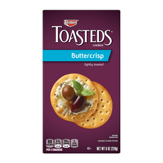 Toasteds Crackers Classic Buttercrisp, Party Snacks, 8 Oz
