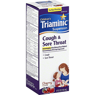Triaminic Children's Cough & Sore Throat, Children's, Suspension, Cherry Flavor