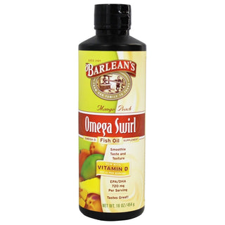 Barlean's Omega Swirl Fish Oil Mango Peach