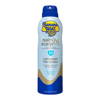 Banana Boat Hair & Scalp Defense Sunscreen, Broad Spectrum Clear Spray, SPF 30, 6oz