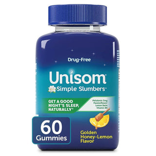 Unisom Melatonin, Drug Free, 5 Mg, Gummies, Golden Honey Lemon