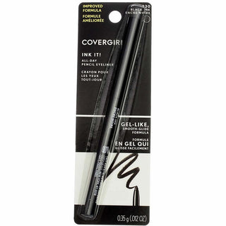 CoverGirl Ink It By Perfect Point Plus Long Lasting Waterproof Eyeliner, 1 Pencil, Black, 0.006 Oz