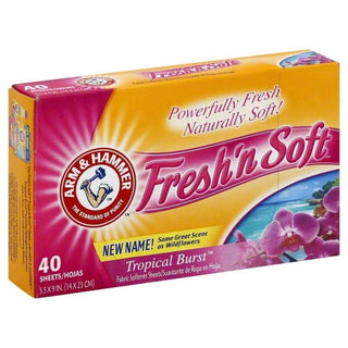 Arm & Hammer Fresh 'n Soft Fabric Softener Sheets, Tropical Burst