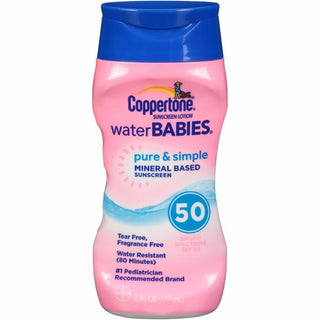 Coppertone Water Babies Pure & Simple Sunscreen Lotion, Spf 50, 8 Oz