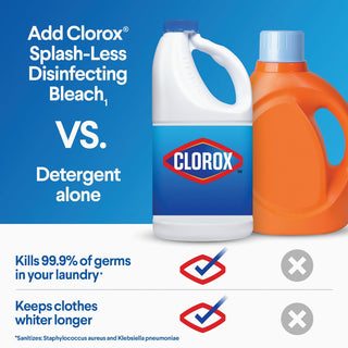 Clorox Splash Less Concentrated Liquid Bleach, 117 Oz