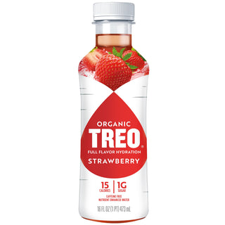 Treo Organic Fruit & Birch Strawberry Water - 16 Fl Oz Bottle