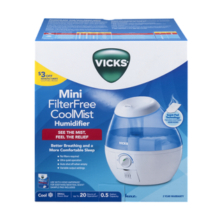 Vicks Mini Filter Free Ultrasonic Cool Mist Humidifier