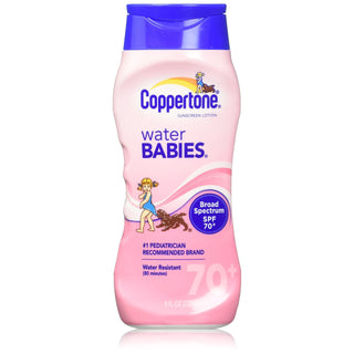 Coppertone Water Babies Broad Spectrum SPF 70+ Sunscreen Lotion 8 Fl. Oz. Squeeze Bottle