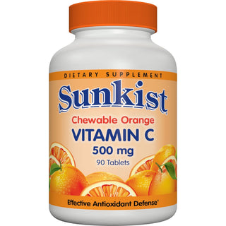 Sunkist Vitamin C, 500 Mg, Chewable Tablets, Orange