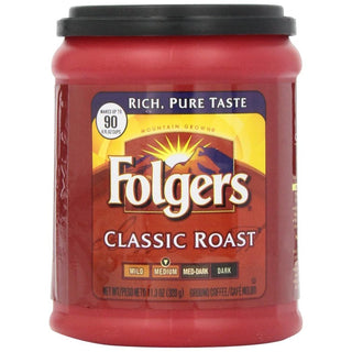 Folgers Classic Roast Ground Coffee, Medium Roast, 11.3 Ounce